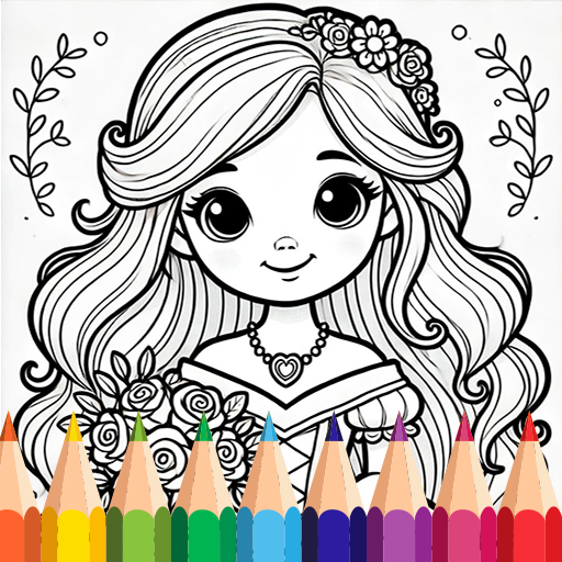 Prinzessin Färbung Glitter