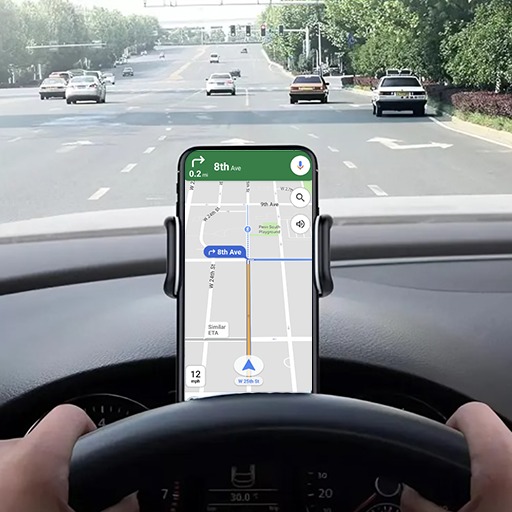 GPS-Karte mit Wegbeschreibung