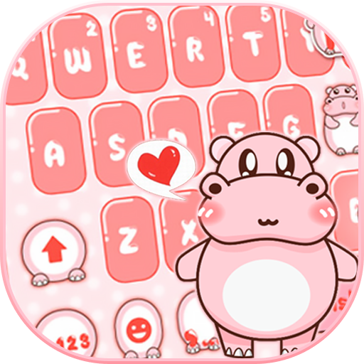 Pink Cute Hippo Themen