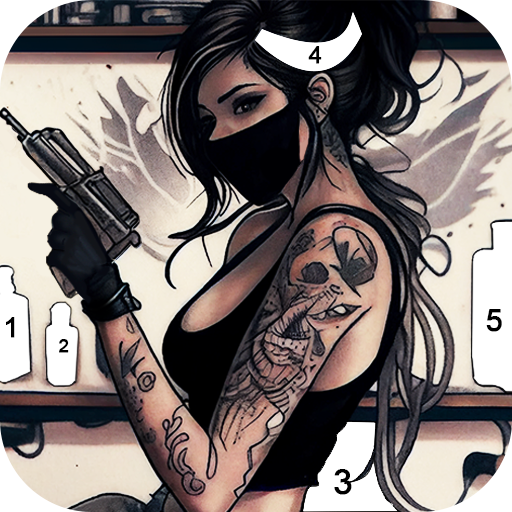 Exklusives Tattoo-Malbuch