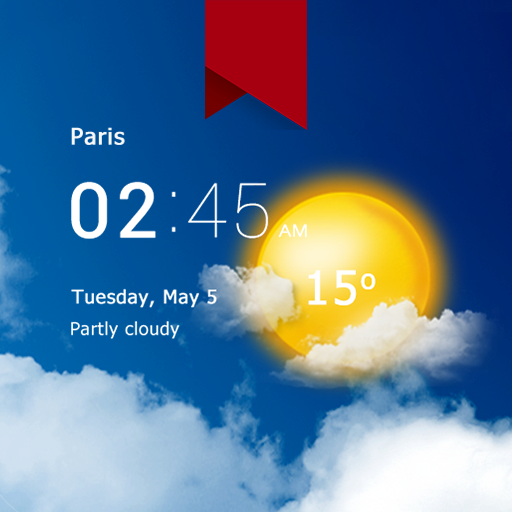 Transparente Uhr Wetter Pro